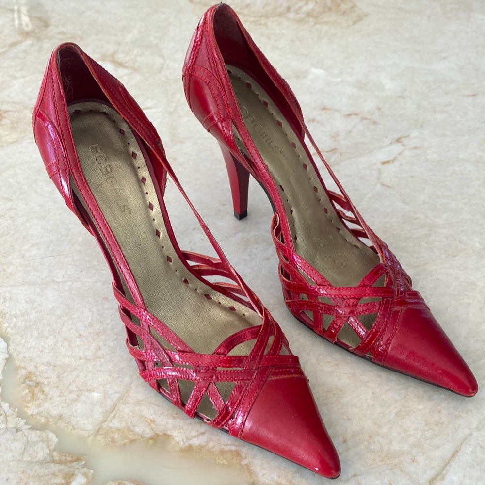 BCBG Girls Red Leather Heels.